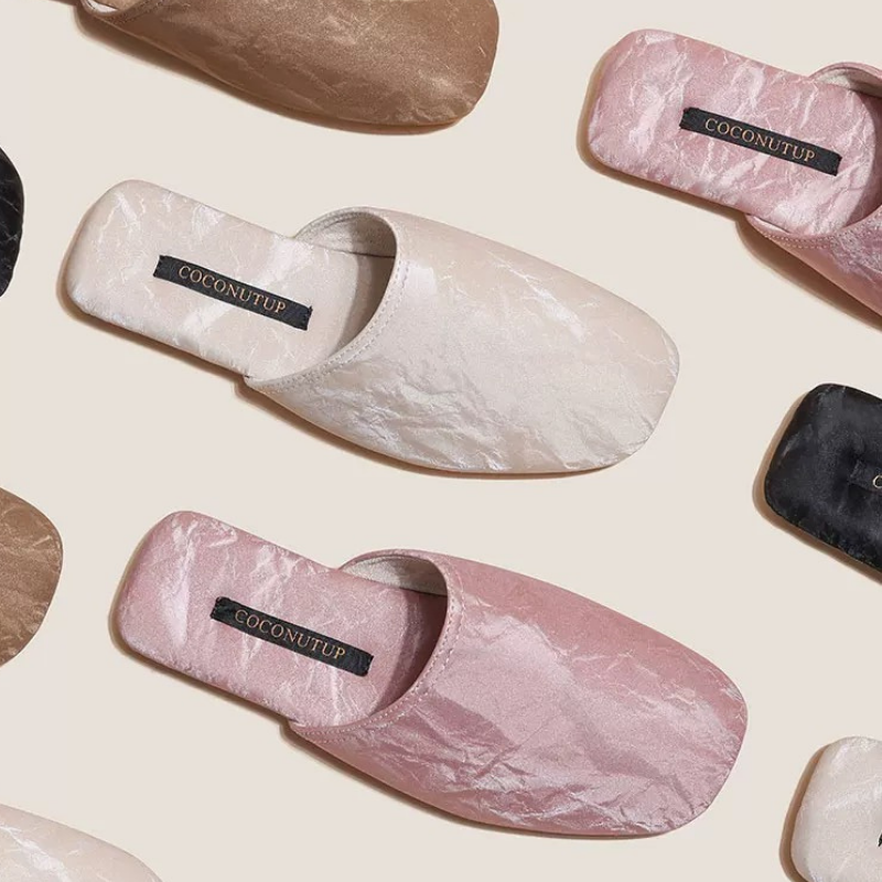 The Macaron Silk Slippers