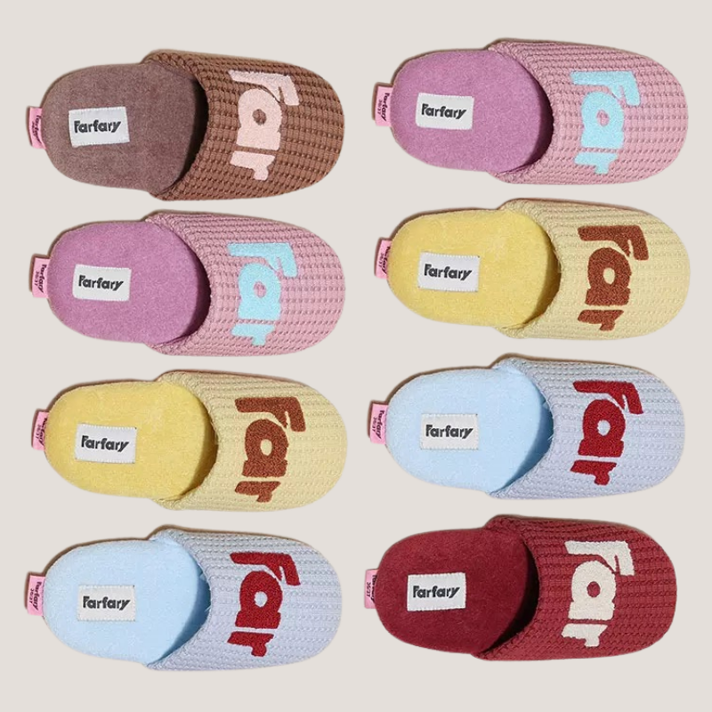 The Color-Block Knit Slippers