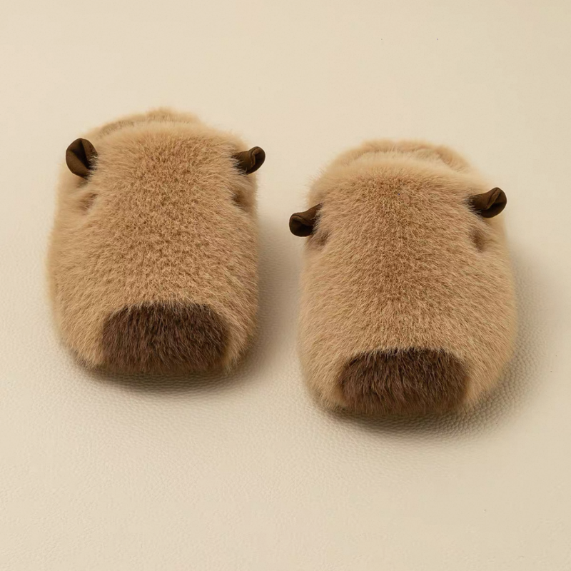 The Capybara Fluffy Slippers