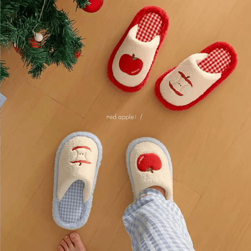 The Apple Fluffy Slippers