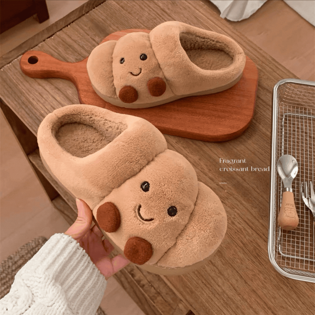 The Smiley Croissant Slippers