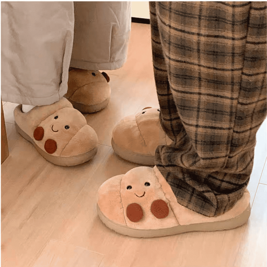 The Smiley Croissant Slippers