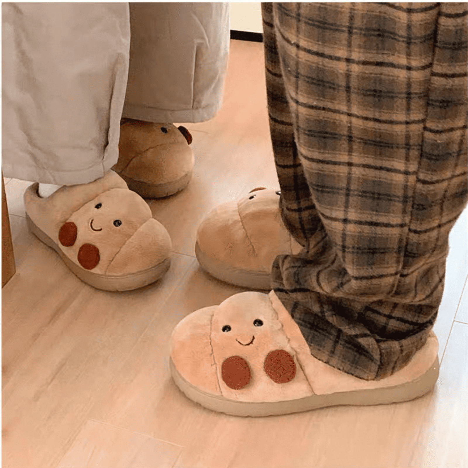 The Smiley Croissant Slippers