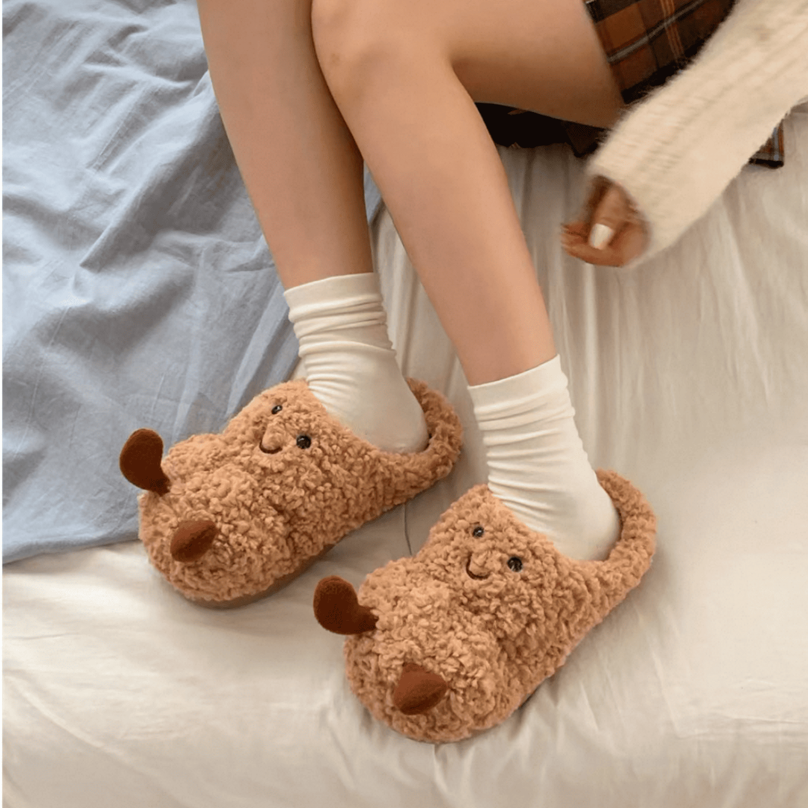 The Smiley Peanut Slippers