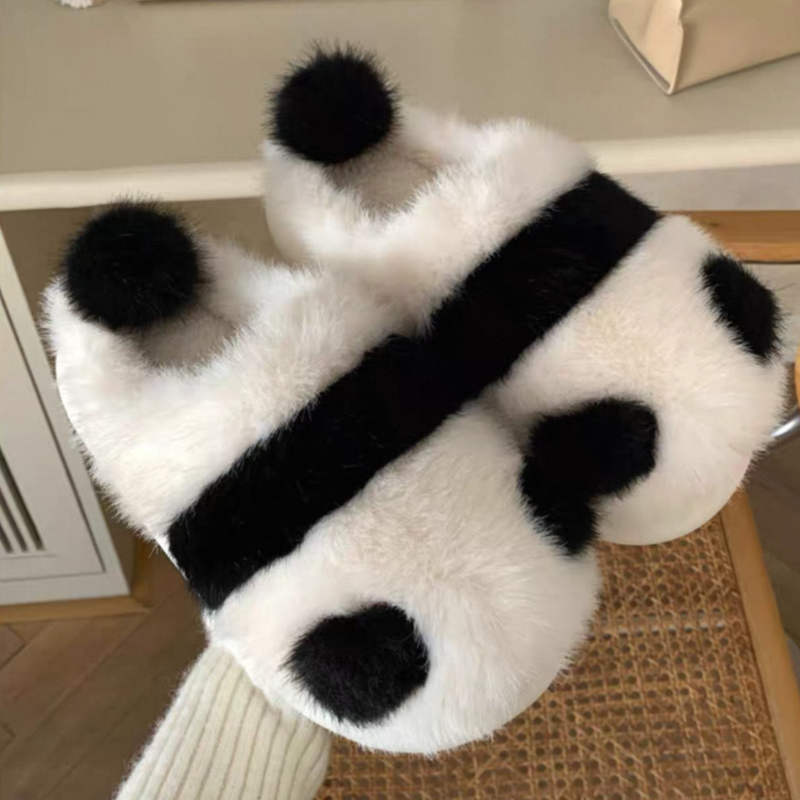The Panda Fluffy Slippers