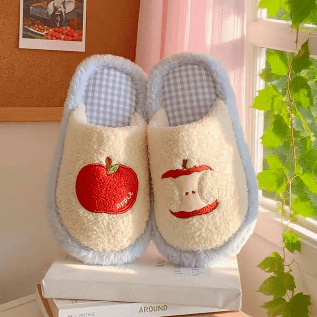 The Apple Fluffy Slippers