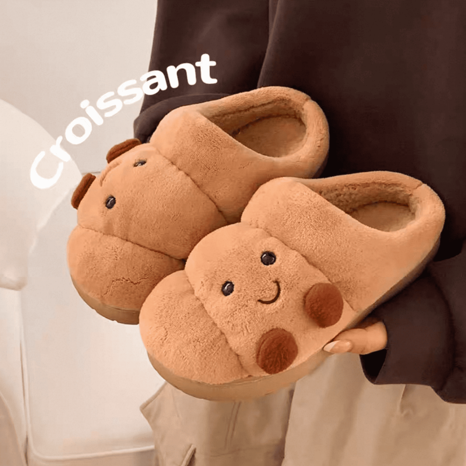 The Smiley Croissant Slippers