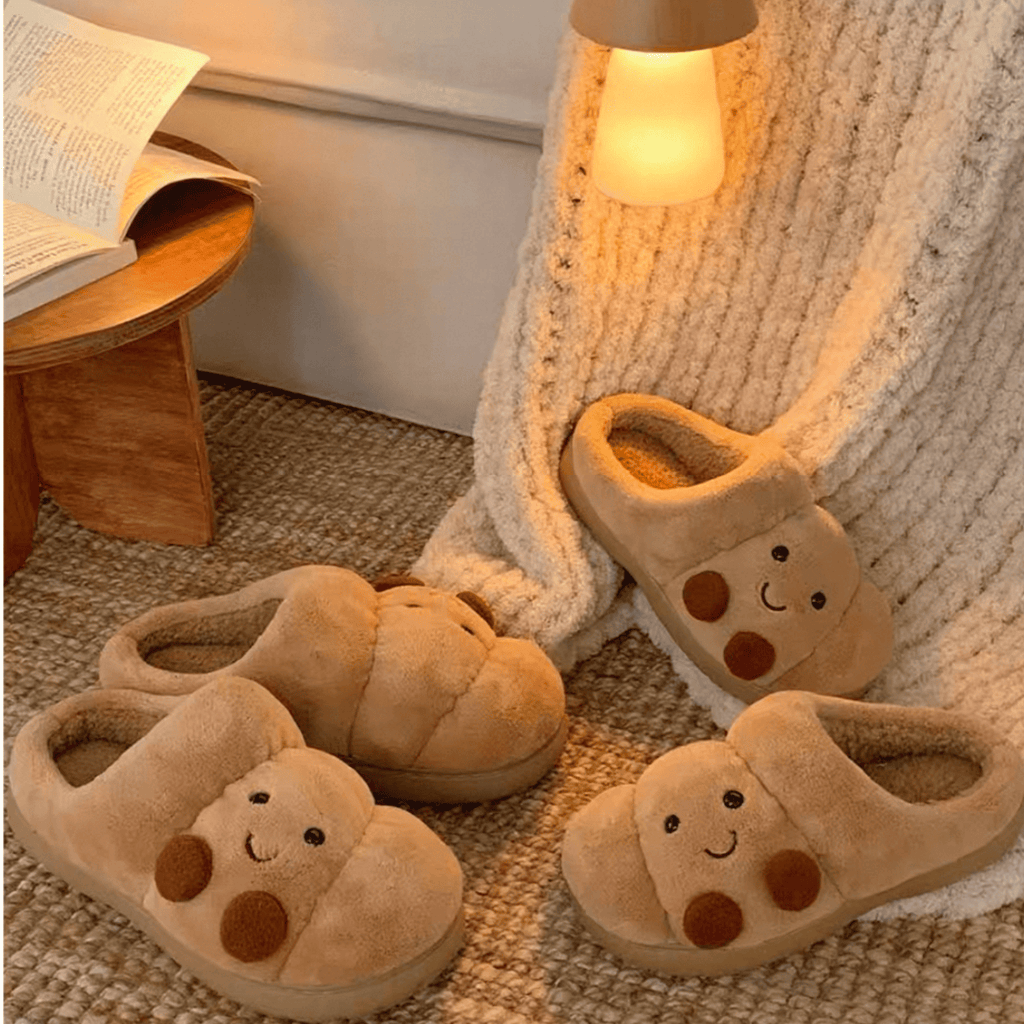 The Smiley Croissant Slippers