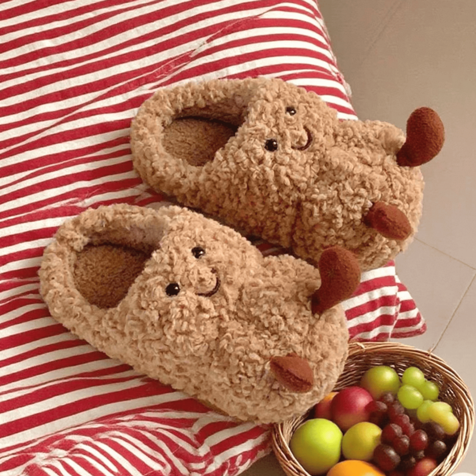 The Smiley Peanut Slippers