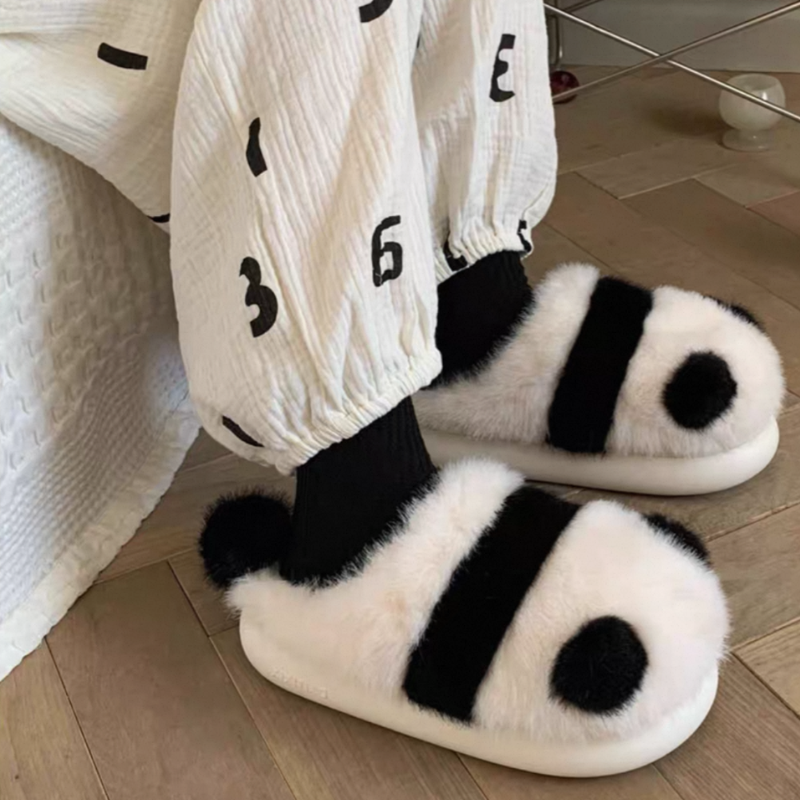 The Panda Fluffy Slippers