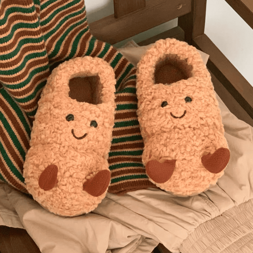 The Smiley Peanut Slippers