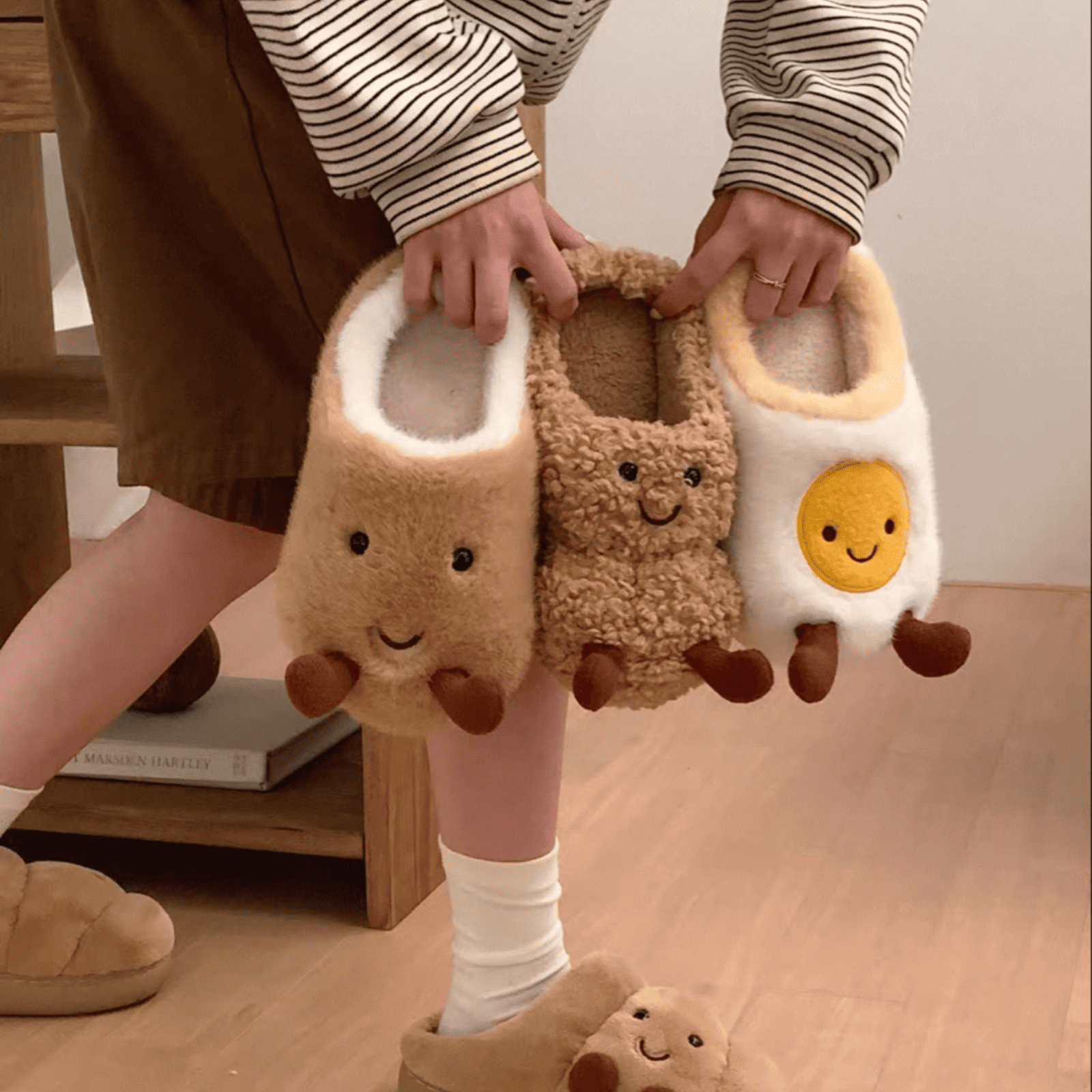 The Smiley Croissant Slippers