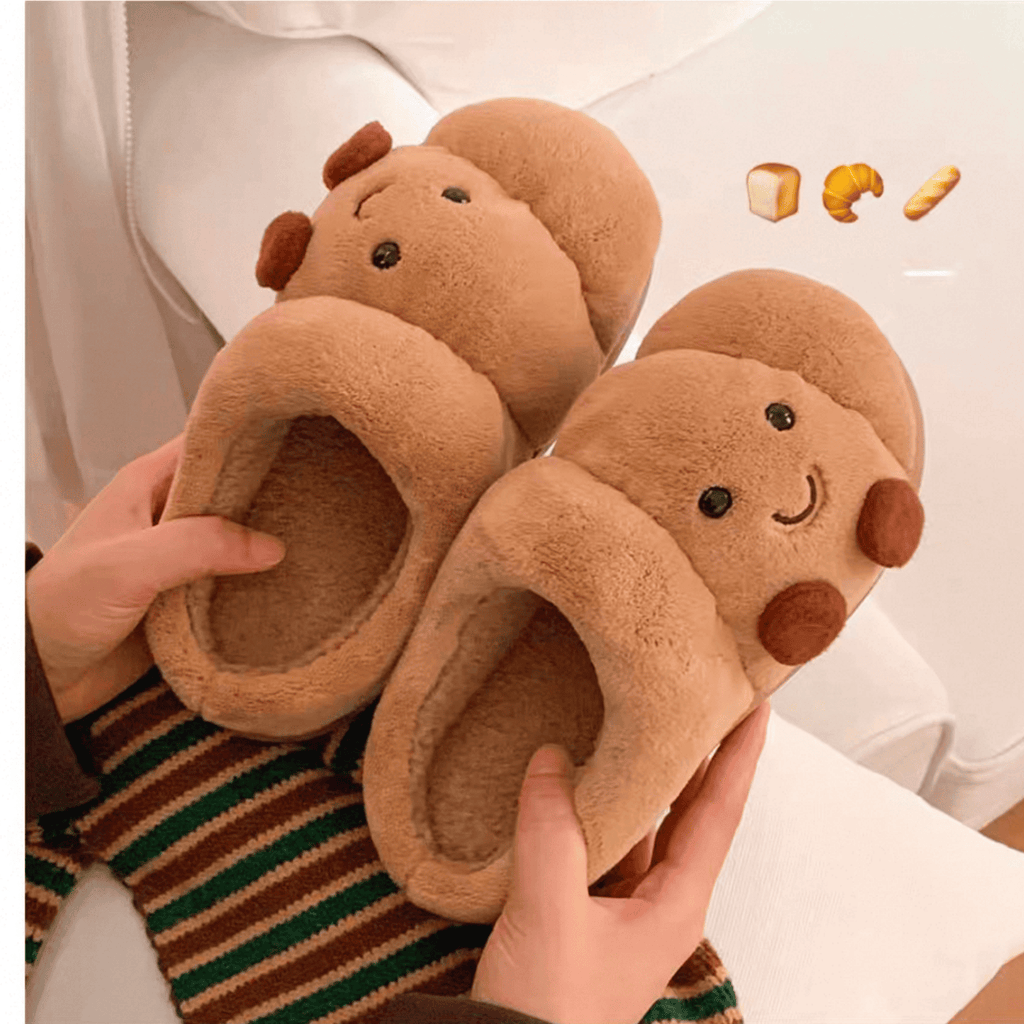 The Smiley Croissant Slippers