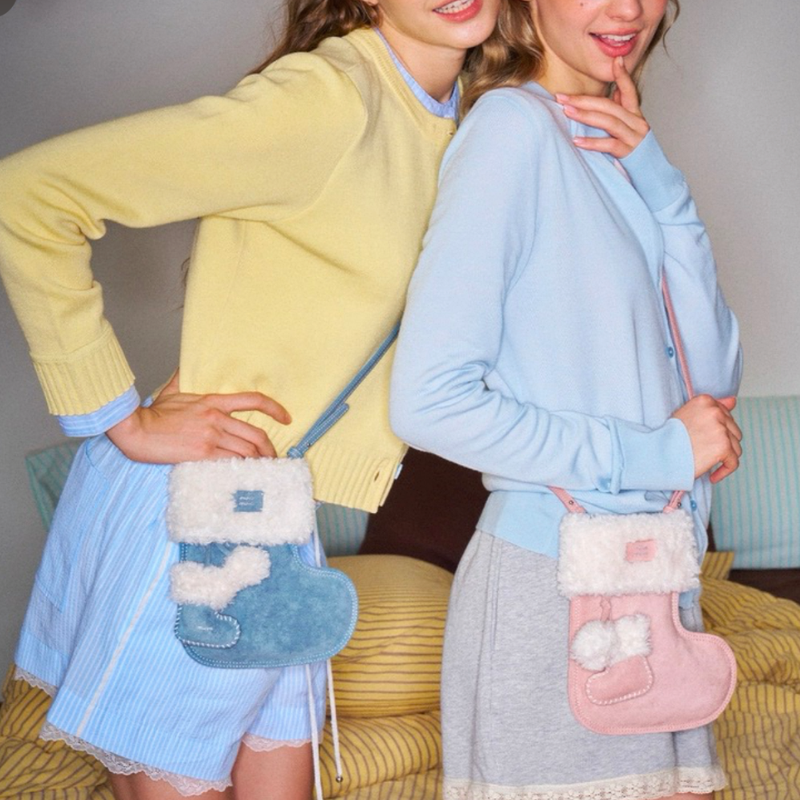 The Lamb Wool Stocking Crossbody Bag