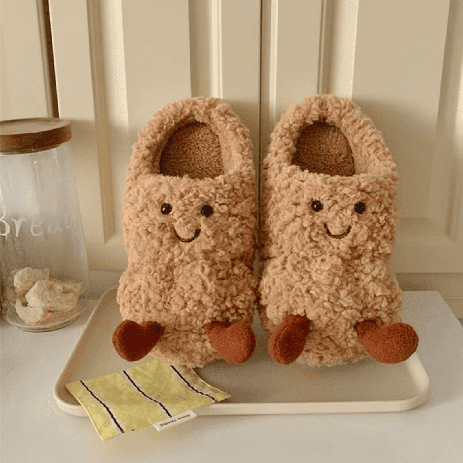 The Smiley Peanut Slippers