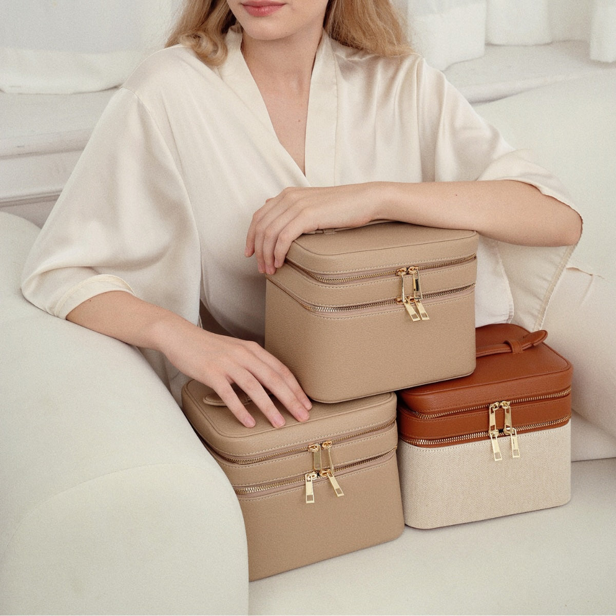 Duo Vanity Case – Canvas Brown