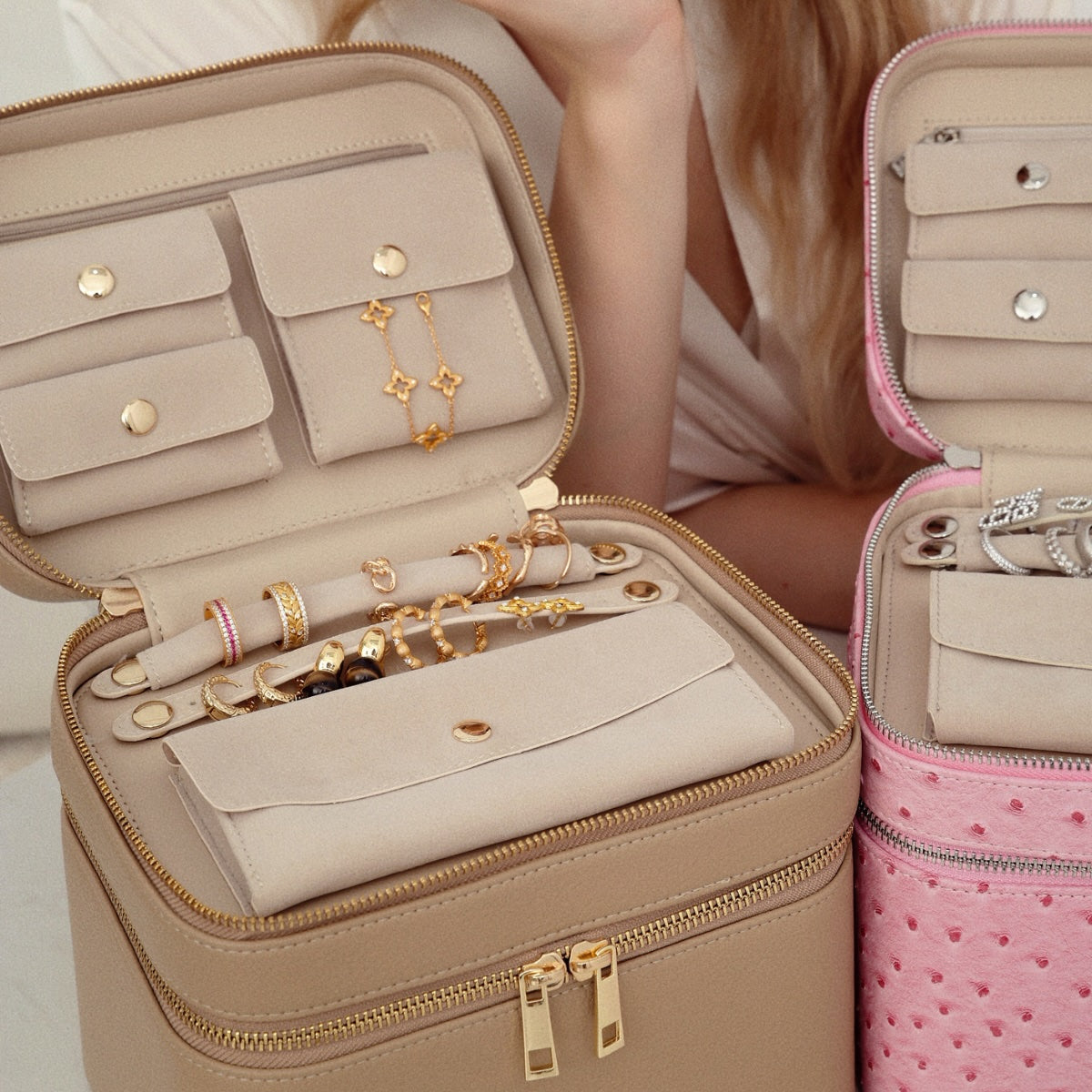 Duo Vanity Case - Latte Beige