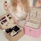 Duo Vanity Case – Ostrich Pink
