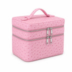 Duo Vanity Case – Ostrich Pink