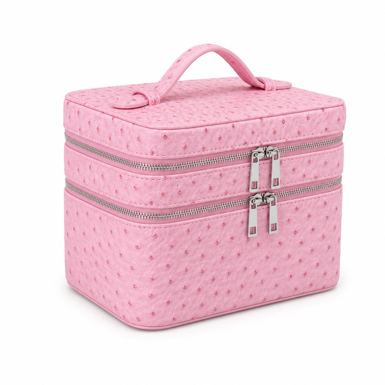 Duo Vanity Case – Ostrich Pink