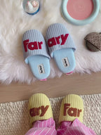 The Color-Block Knit Slippers